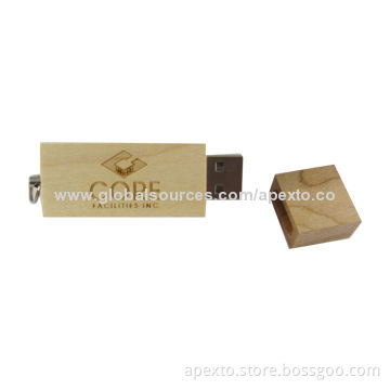 Wooden USB Flash Drives with 1 -16GB Storage Capacity, Supports Password Protection, Custom Logo
